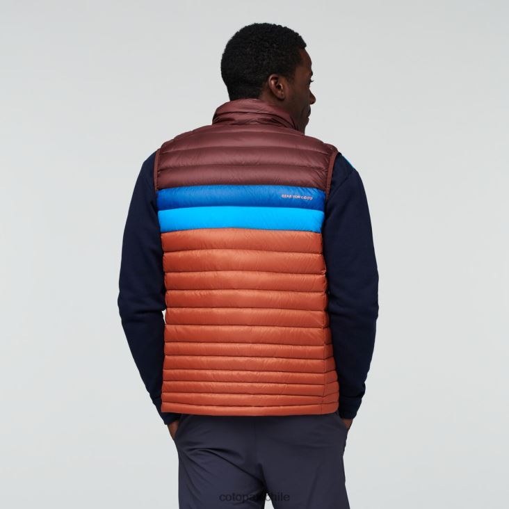 Cotopaxi chaleco de plumas fuego hombres ropa castaña/especia 26600T127