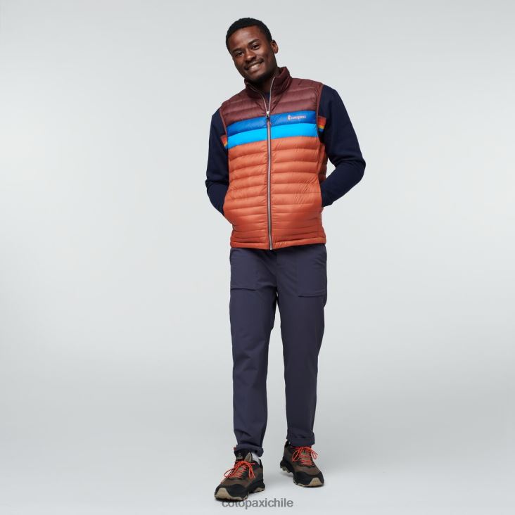 Cotopaxi chaleco de plumas fuego hombres ropa castaña/especia 26600T127
