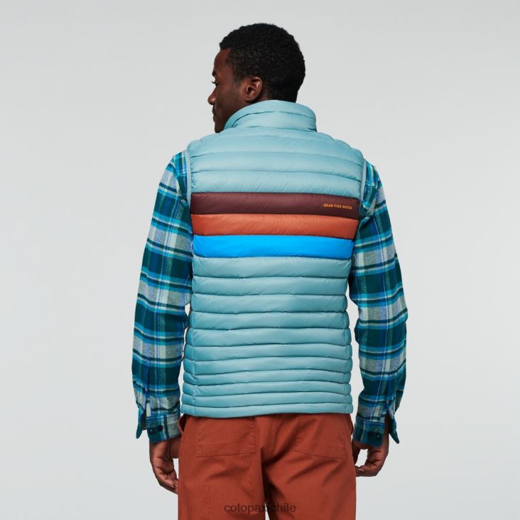 Cotopaxi chaleco de plumas fuego hombres ropa rayas de pasto azul 26600T128