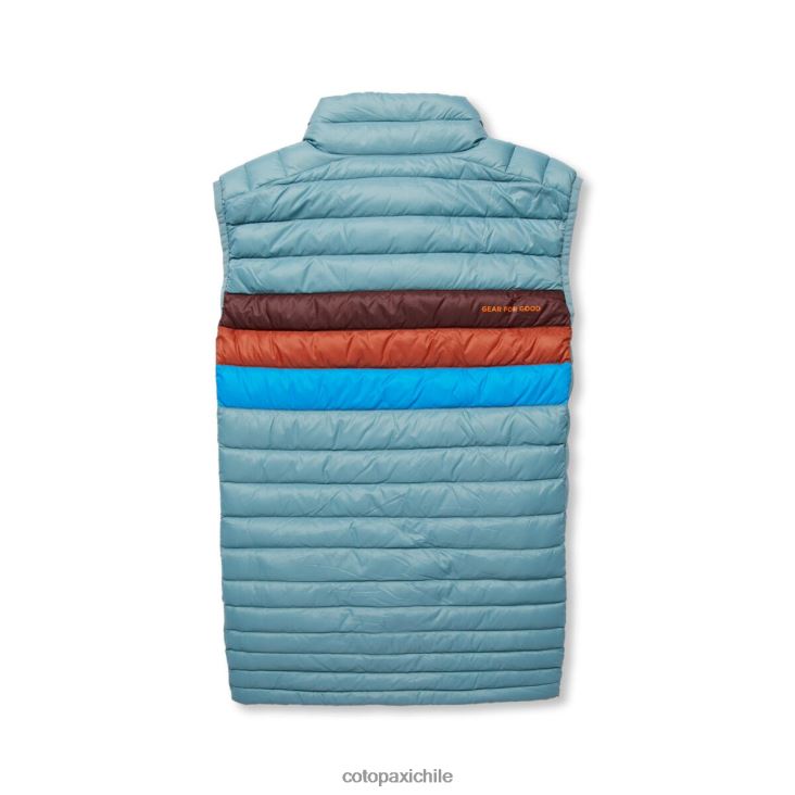Cotopaxi chaleco de plumas fuego hombres ropa rayas de pasto azul 26600T128