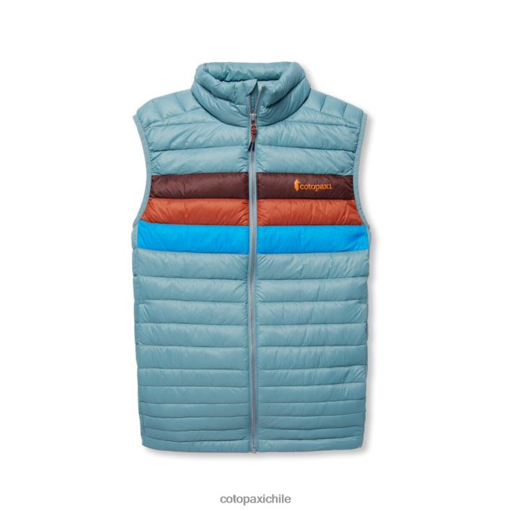 Cotopaxi chaleco de plumas fuego hombres ropa rayas de pasto azul 26600T128