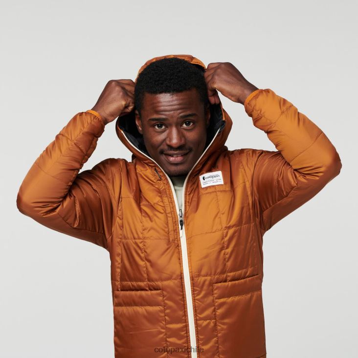 Cotopaxi chaqueta con capucha teca calido hombres ropa estación Espacial 26600T106