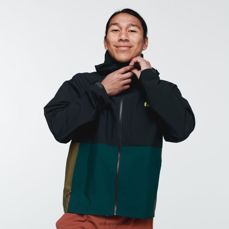 Cotopaxi chaqueta de lluvia cielo hombres ropa negro 26600T107