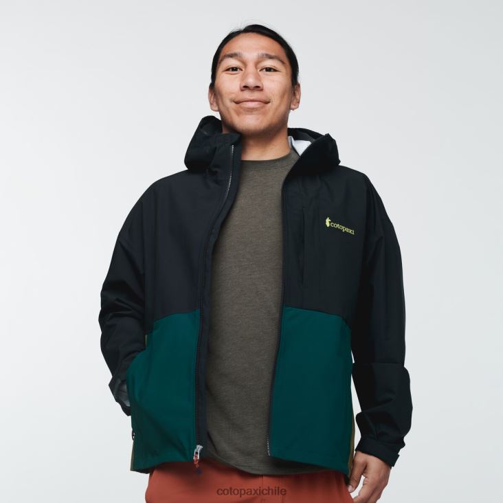 Cotopaxi chaqueta de lluvia cielo hombres ropa negro 26600T107