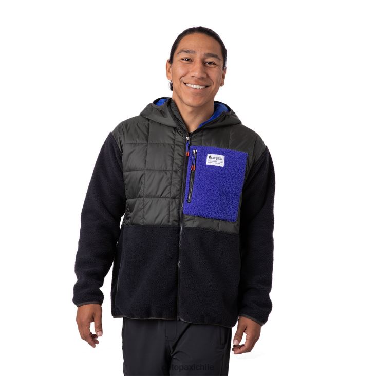 Cotopaxi chaqueta híbrida tricotada hombres ropa hierro/negro 26600T116