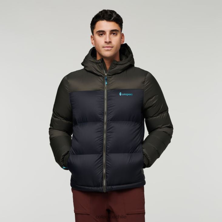 Cotopaxi chaqueta solazo de plumas con capucha hombres ropa hierro/negro 26600T93