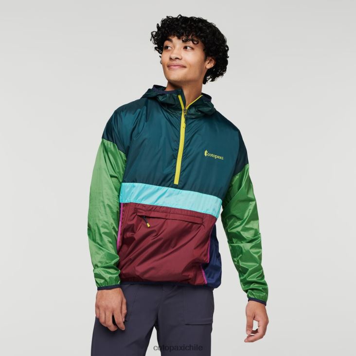 Cotopaxi cortavientos teca con media cremallera hombres ropa pinares 26600T97