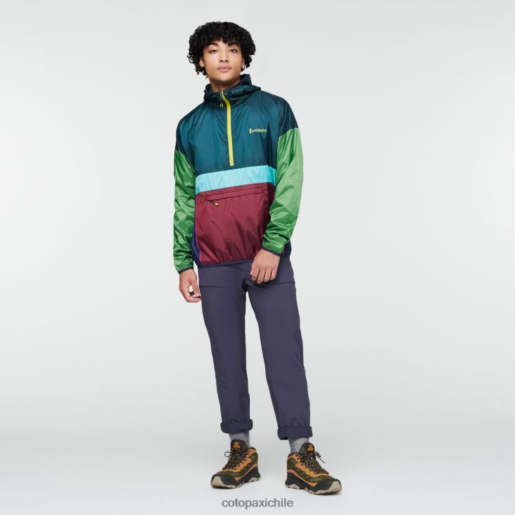 Cotopaxi cortavientos teca con media cremallera hombres ropa pinares 26600T97