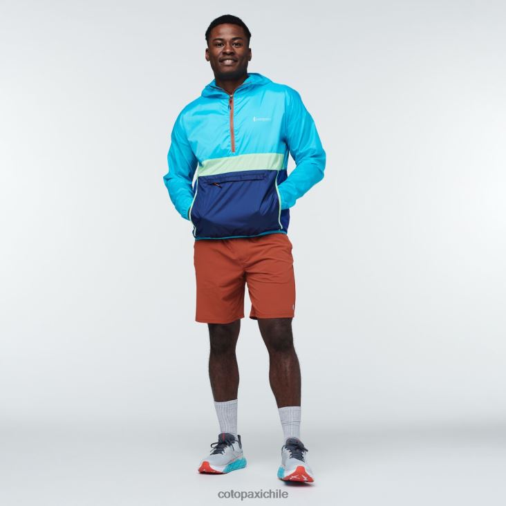 Cotopaxi cortavientos teca con media cremallera hombres ropa sal marina 26600T111