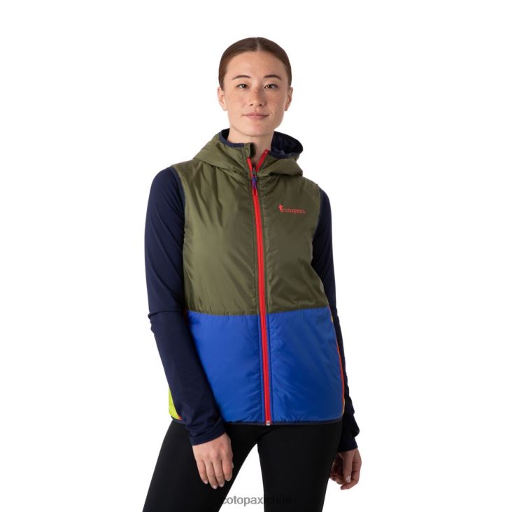 Cotopaxi chaleco con capucha teca calido mujer ropa aceite de oliva 26600T51