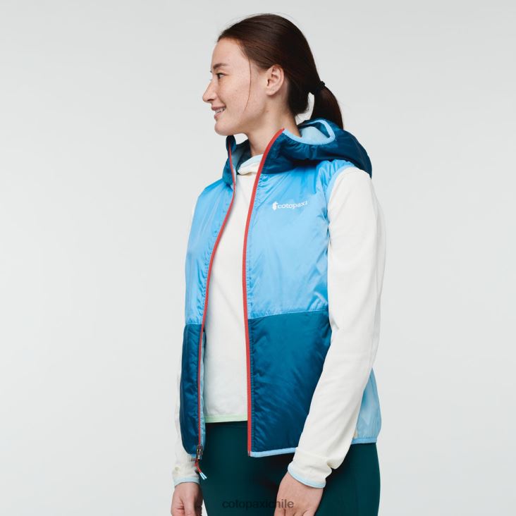 Cotopaxi chaleco con capucha teca calido mujer ropa río sabio 26600T48