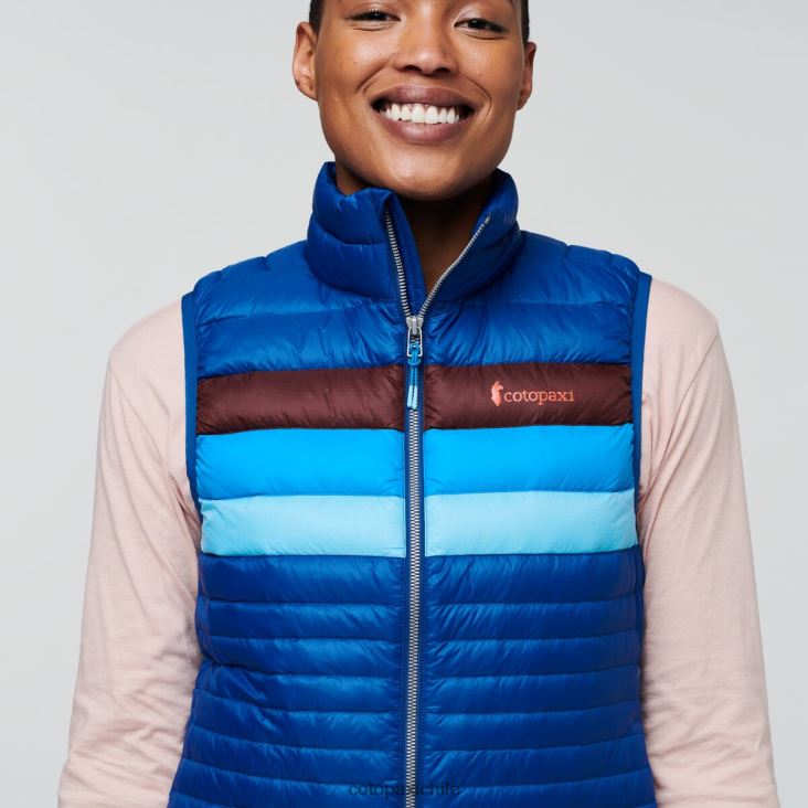Cotopaxi chaleco de plumas fuego mujer ropa rayas del pacífico 26600T44