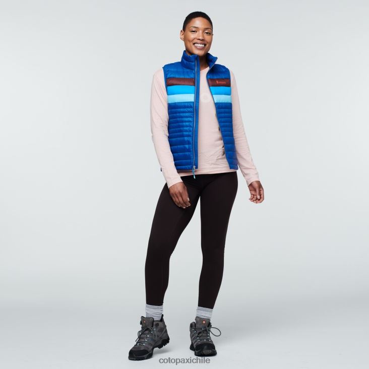 Cotopaxi chaleco de plumas fuego mujer ropa rayas del pacífico 26600T44