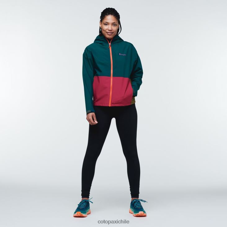 Cotopaxi chaqueta de lluvia cielo mujer ropa océano profundo 26600T18