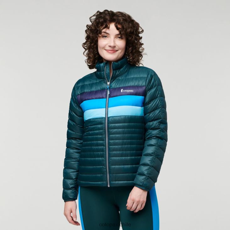 Cotopaxi chaqueta de plumas fuego mujer ropa rayas del océano profundo 26600T32