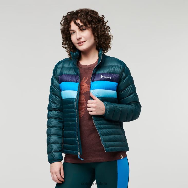 Cotopaxi chaqueta de plumas fuego mujer ropa rayas del océano profundo 26600T32