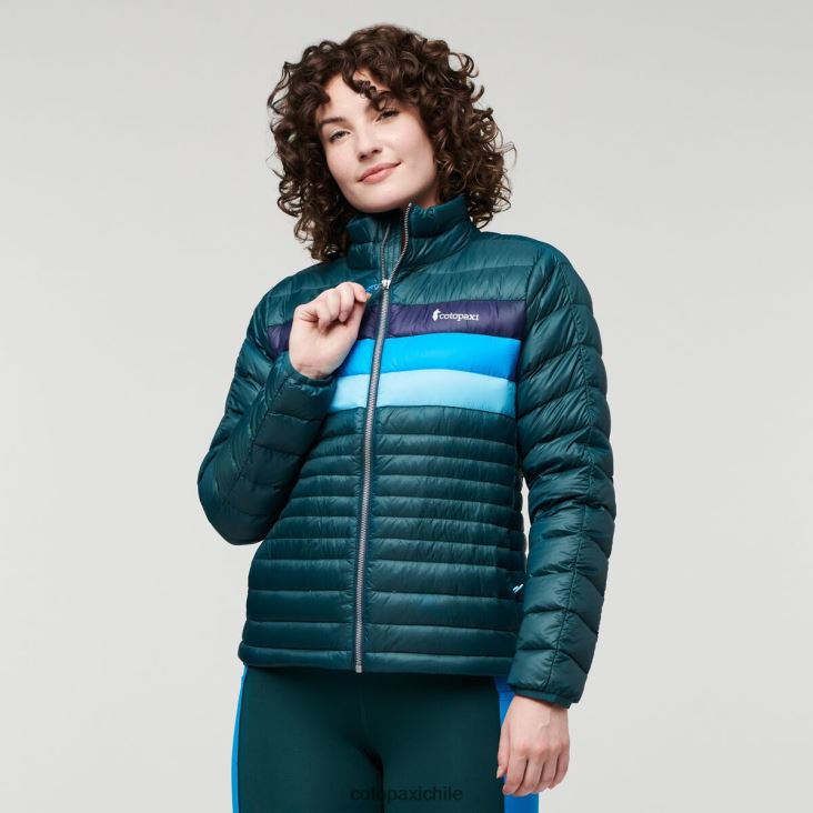Cotopaxi chaqueta de plumas fuego mujer ropa rayas del océano profundo 26600T32