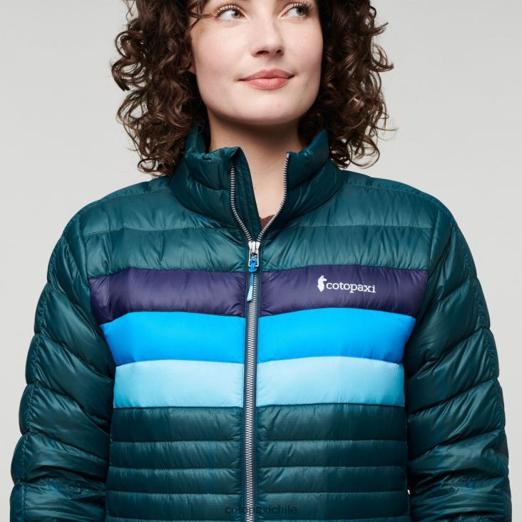 Cotopaxi chaqueta de plumas fuego mujer ropa rayas del océano profundo 26600T32