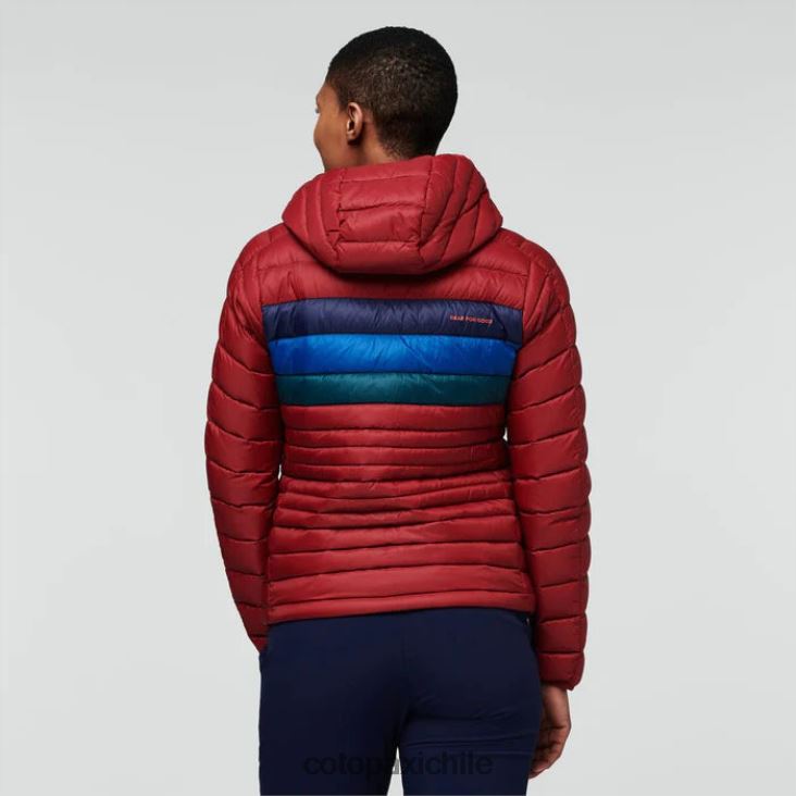 Cotopaxi chaqueta fuego con capucha mujer ropa rayas de grosella 26600T31
