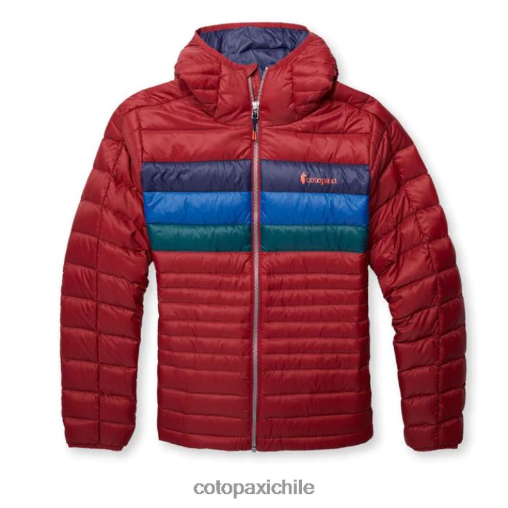 Cotopaxi chaqueta fuego con capucha mujer ropa rayas de grosella 26600T31