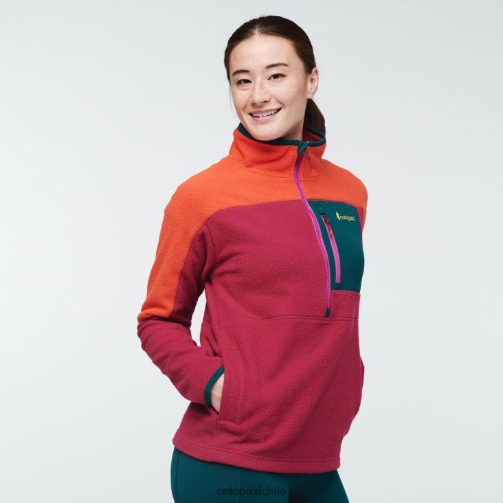Cotopaxi chaqueta polar abrazo con media cremallera mujer ropa cañón/frambuesa 26600T33