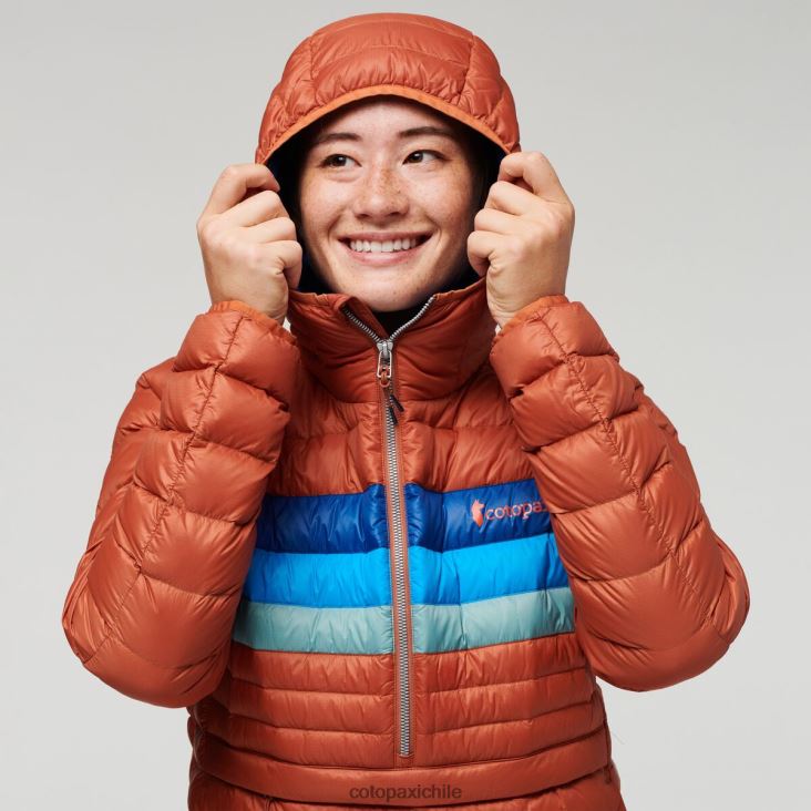 Cotopaxi sudadera con capucha fuego down mujer ropa rayas de especias 26600T2