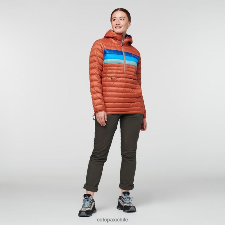 Cotopaxi sudadera con capucha fuego down mujer ropa rayas de especias 26600T2