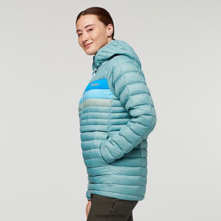 Cotopaxi sudadera con capucha fuego down mujer ropa rayas de pasto azul 26600T4