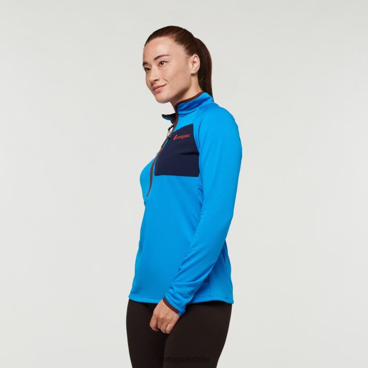 Cotopaxi suéter otero de polar con media cremallera mujer ropa agua salada/castaño 26600T23