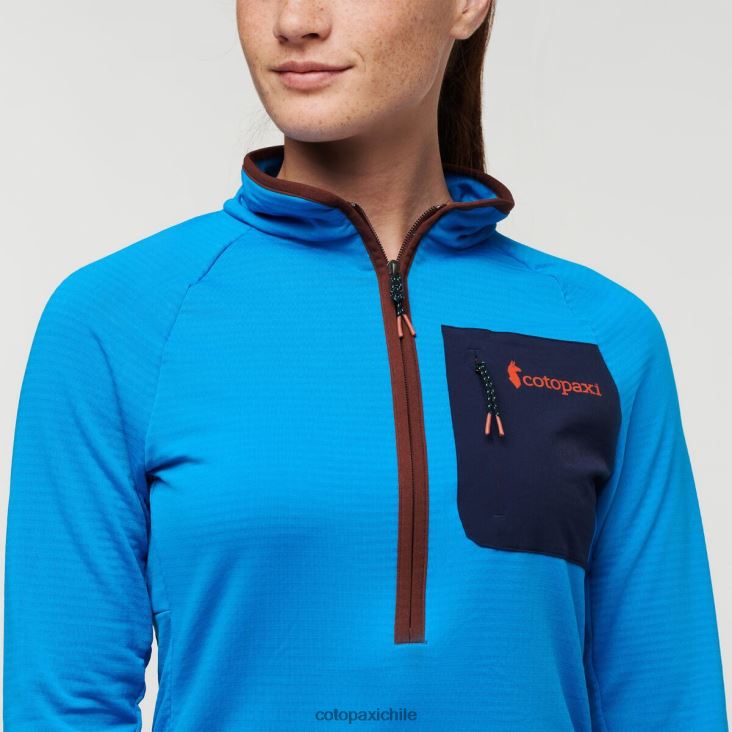 Cotopaxi suéter otero de polar con media cremallera mujer ropa agua salada/castaño 26600T23