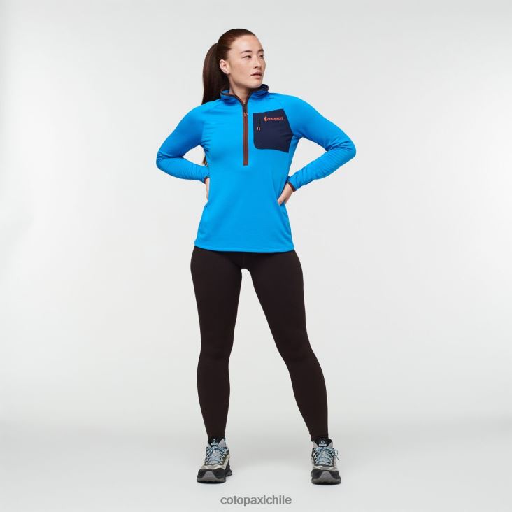 Cotopaxi suéter otero de polar con media cremallera mujer ropa agua salada/castaño 26600T23