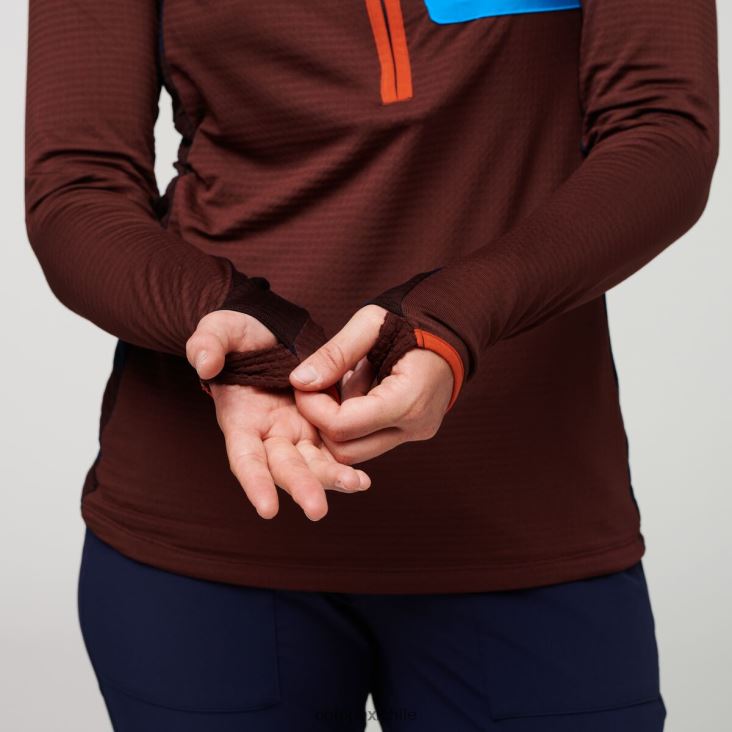 Cotopaxi suéter otero de polar con media cremallera mujer ropa castaño/marítimo 26600T24