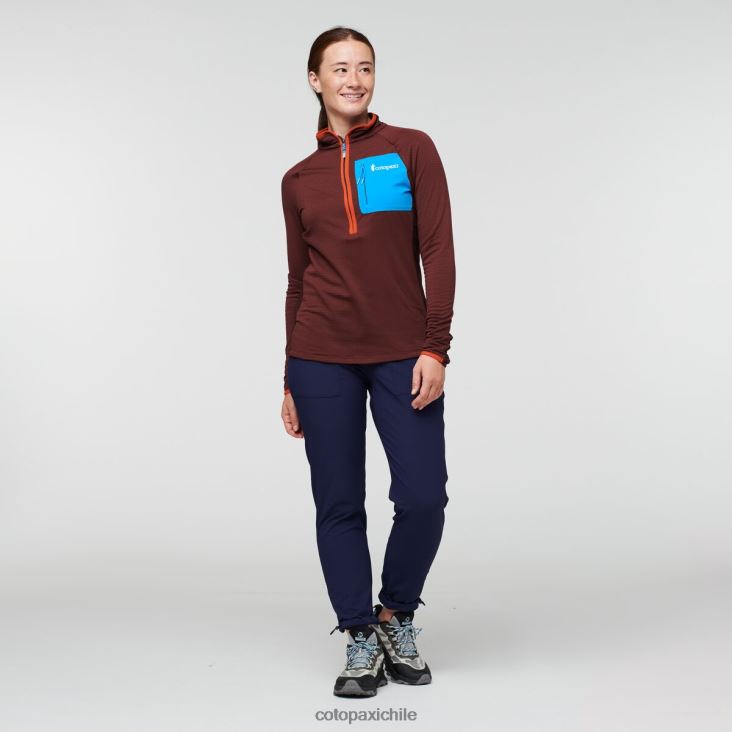 Cotopaxi suéter otero de polar con media cremallera mujer ropa castaño/marítimo 26600T24