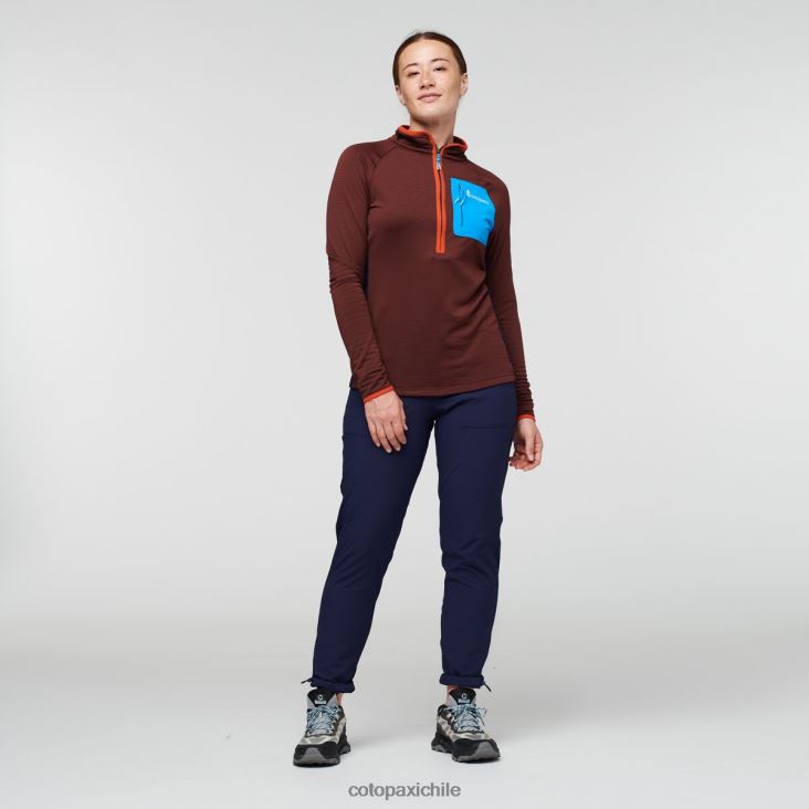Cotopaxi suéter otero de polar con media cremallera mujer ropa castaño/marítimo 26600T24