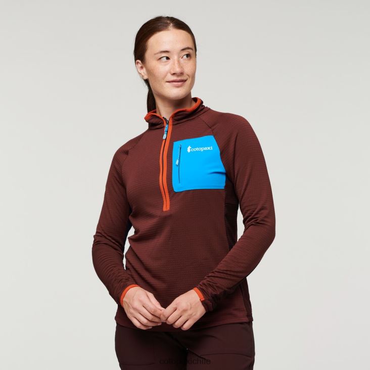 Cotopaxi suéter otero de polar con media cremallera mujer ropa castaño/marítimo 26600T24