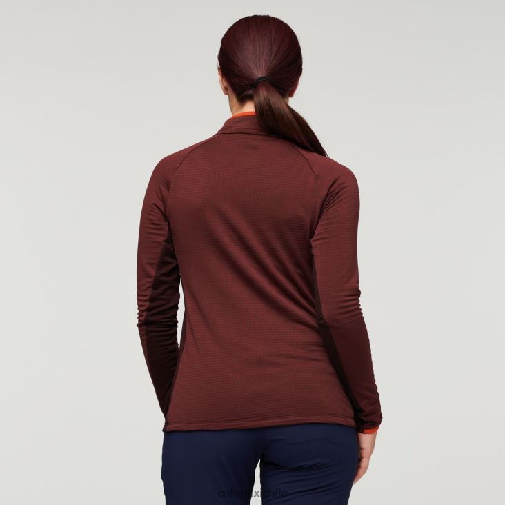 Cotopaxi suéter otero de polar con media cremallera mujer ropa castaño/marítimo 26600T24
